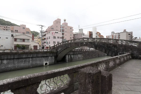 Nagasaki Japan July 2022 Meganebashi Bridge Ston Arch Bridge Located — Photo