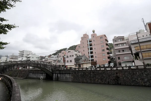Ναγκασάκι Ιαπωνία Ιουλίου 2022 Γέφυρα Meganebashi Είναι Γέφυρα Ston Arch — Φωτογραφία Αρχείου