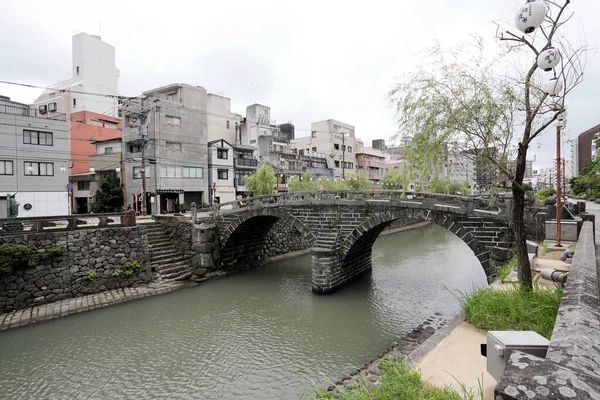 Nagasaki Japan July 2022 Meganebashi Bridge Ston Arch Bridge Located — Stockfoto