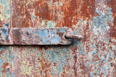 The textured of rusty metal wall background aged by time.