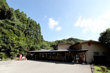 Beppu, Japan - July 22, 2022: Jigoku Meguri the hot spring is famous landmark located in Kyushu, Japan.