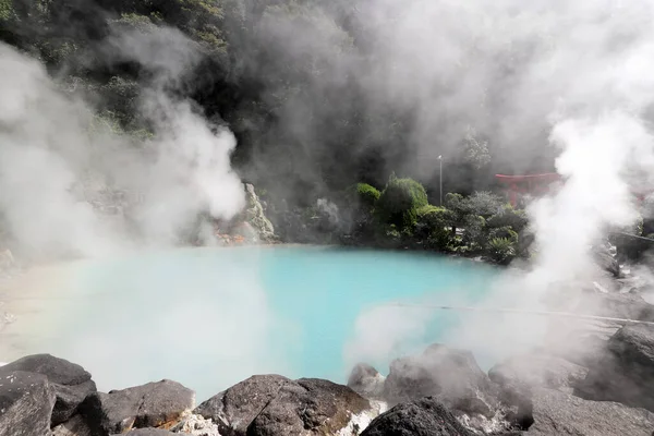 Beppu Japan July 2022 Jigoku Meguri Hot Spring Famous Landmark — Zdjęcie stockowe