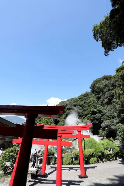 Beppu Japan July 2022 Jigoku Meguri Hot Spring Famous Landmark — Zdjęcie stockowe