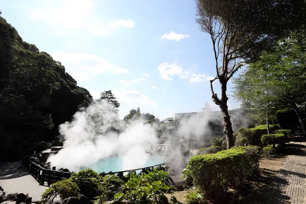 Beppu Japan July 2022 Jigoku Meguri Hot Spring Famous Landmark — Foto Stock