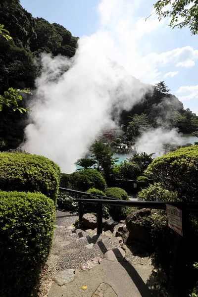 Beppu Japan July 2022 Jigoku Meguri Hot Spring Famous Landmark — Foto Stock
