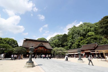 Fukuoka, Japan - July 22, 2022: Beautiful Tenmangu Shrine is a Shinto shrine in Dazaifu, Fukuoka Prefecture, Japan.