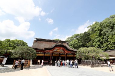 Fukuoka, Japan - July 22, 2022: Beautiful Tenmangu Shrine is a Shinto shrine in Dazaifu, Fukuoka Prefecture, Japan.