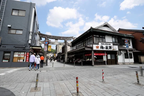 Fukuoka Japan July 2022 Shopping Street Dazaifu Nearly Tenmengu Shrine — стоковое фото