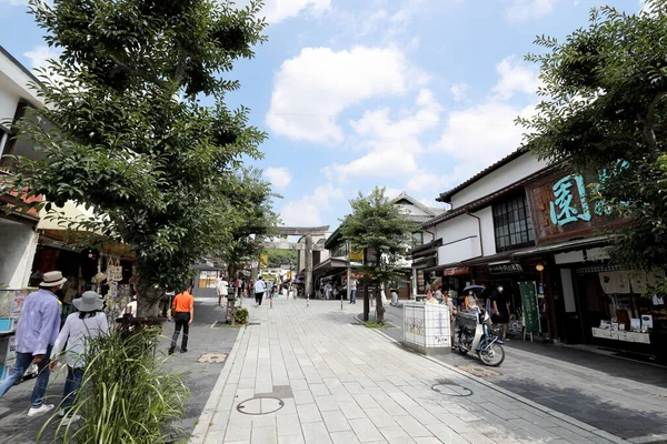 Fukuoka Japan July 2022 Shopping Street Dazaifu Nearly Tenmengu Shrine — Stock fotografie
