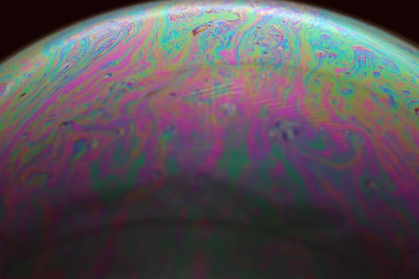Abstact Element Soap Bubble Dark Background — Stok fotoğraf