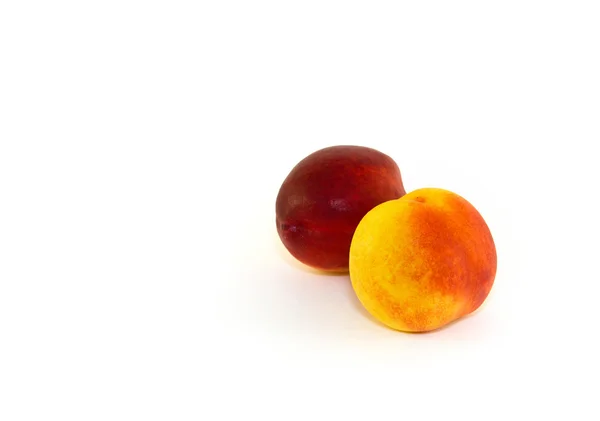 Nectarines isolated on white — Stock Photo, Image