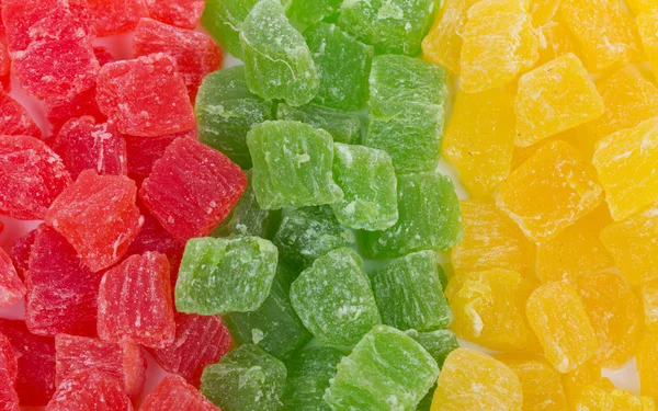 Jamaica flagga från frukt godis flerfärgad — Stockfoto