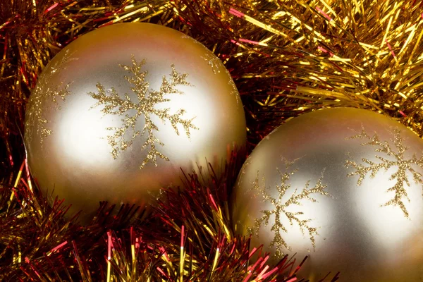 Golden Christmas Balls — Stock Photo, Image