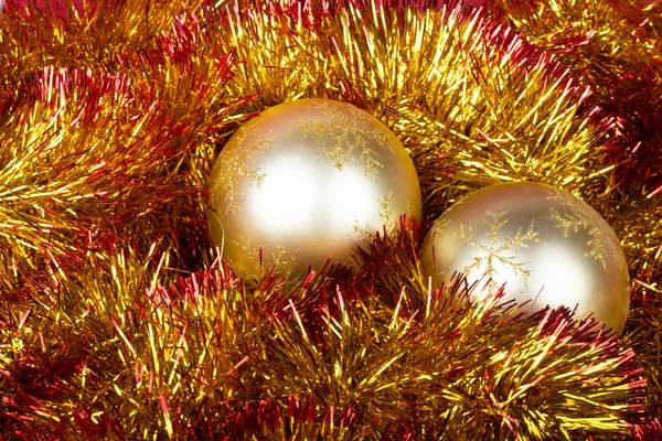 Palle di Natale d'oro — Foto Stock