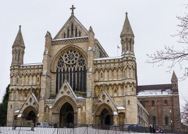 Katedral ve abbey Kilisesi saint Alban içinde st.albans, İngiltere