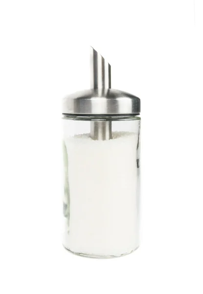 Sugar container on white — Stock Photo, Image