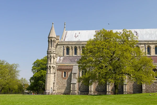 Католическая и аббатская церковь Святого Албана в Сент-Олбансе, Великобритания — стоковое фото