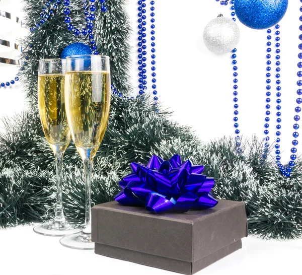 Christmas champagne — Stock Photo, Image