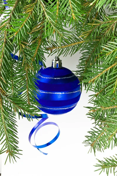 Boule de Noël sur une branche — Photo