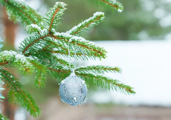 Julgranskulor utomhus — Stockfoto