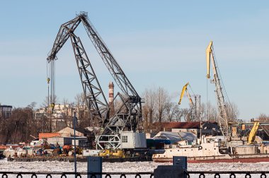 Kış sanayi manzarası