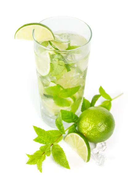 Mohito mojito drink with lime and mint — Stock Photo, Image