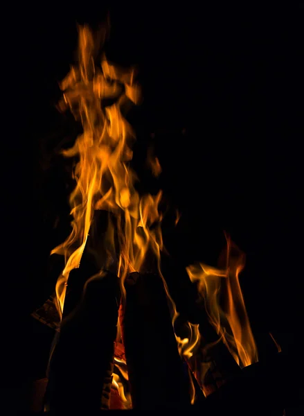 Fire in a fireplace — Stock Photo, Image