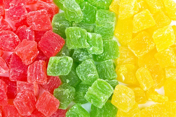 Frutas doces multi-coloridos todos os tipos de fundo — Fotografia de Stock