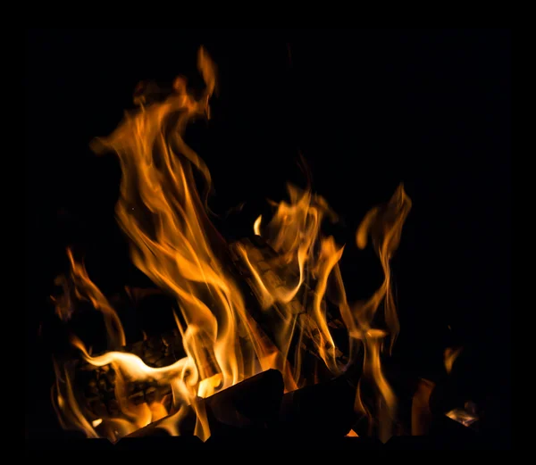 Fire in a fireplace — Stock Photo, Image