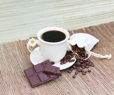 kahve çekirdekleri ve çikolata