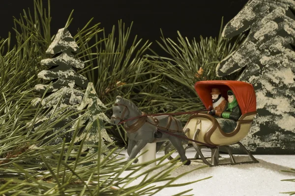 Winter sleigh ride — Stockfoto