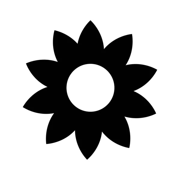 Blumenzeichenvektor Frühlingssymbol Für Design Pflanzenlogo Emblem Blume Symbol Trendigen Flachen — Stockvektor