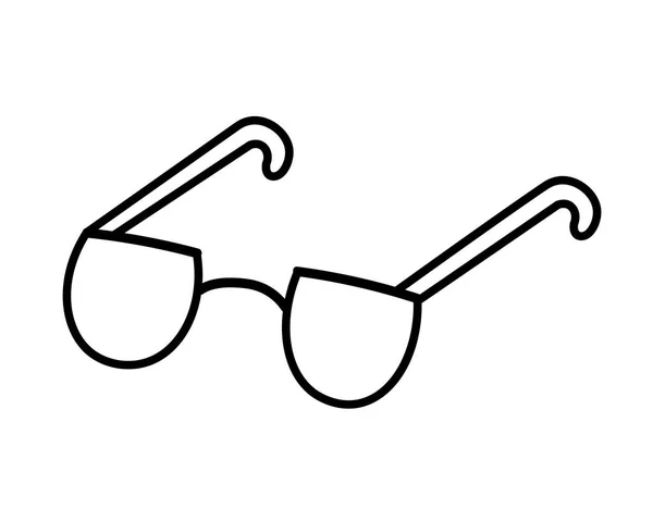 眼镜涂鸦图标 画一副眼镜 在白色背景上孤立的涂鸦风格的矢量图解 贴纸和季节性设计的可爱元素 单只太阳镜 — 图库矢量图片