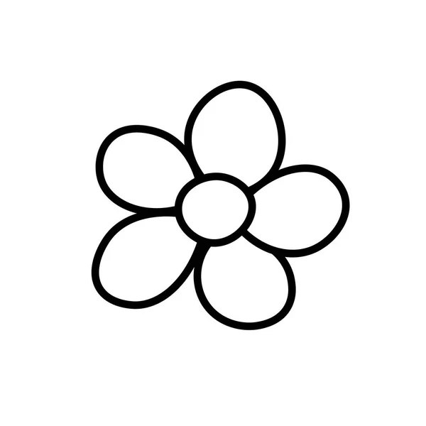 Daisy Blume Symbollinie Flache Kamillenkonturzeichnung Für Design Logo Postkarte Dekor — Stockvektor