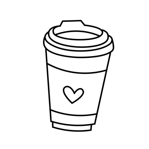 Кава Щоб Піти Емблемами Дизайн Плакатів Кафе Кавова Чашка Кришкою — стоковий вектор
