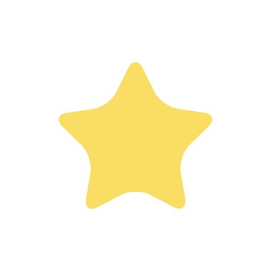 Bebek odası dekoru. Sevimli yıldız vektör simgesi.