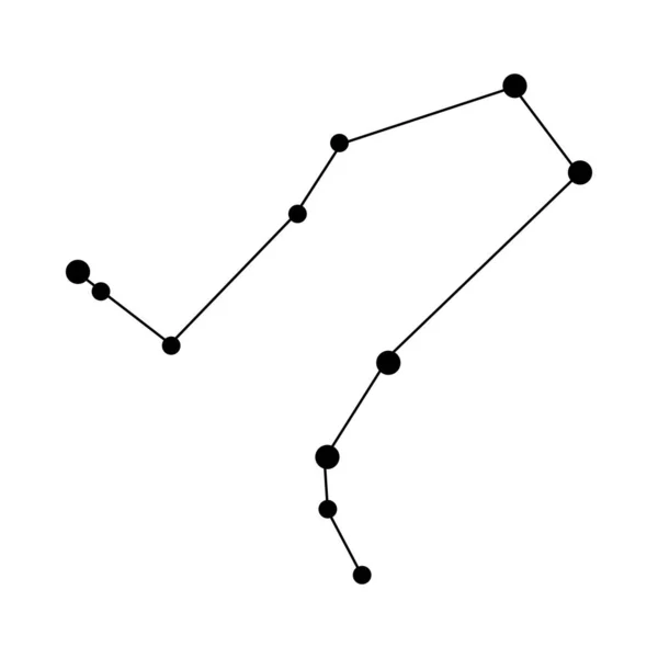 Constelación Estelar Zodiaco Gemini Ilustración Vectorial Horóscopo Del Zodíaco — Vector de stock