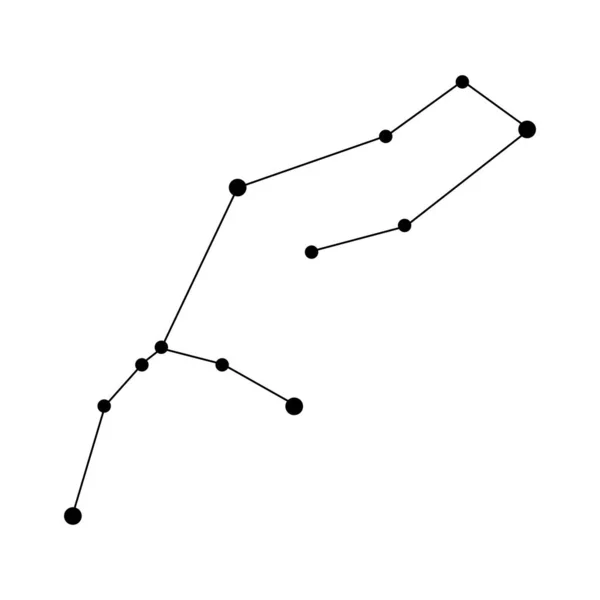 Constelación Estelar Del Zodíaco Virgo Ilustración Vectorial Horóscopo Del Zodíaco — Vector de stock