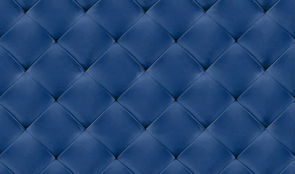 Blue Natual Leather Background Wall Room Interior Design Headboards Made — Stock Photo, Image