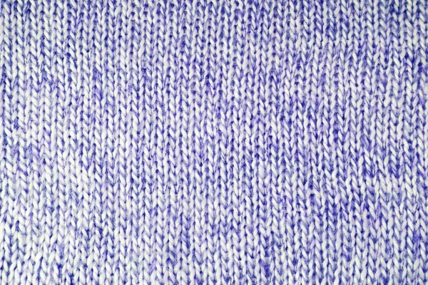Close Background Knitted Wool Fabric Dots Pattern Bright Blue Color — Fotografia de Stock