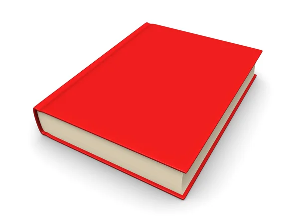 Könyv, piros fedéllel — Stock Fotó