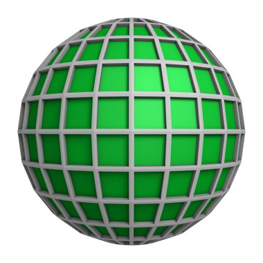 Green globe symbol clipart