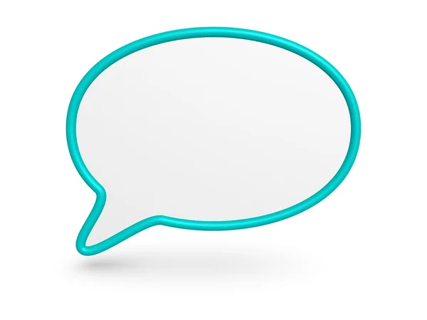 Cyan speech bubble — Stock Photo, Image