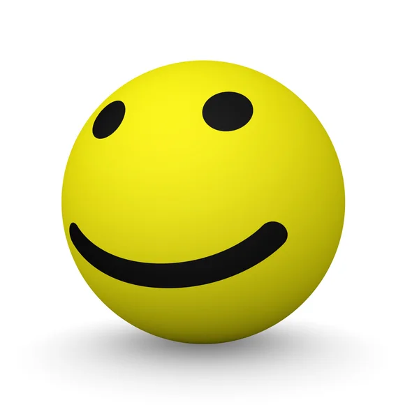 Classica palla gialla smiley — Foto Stock