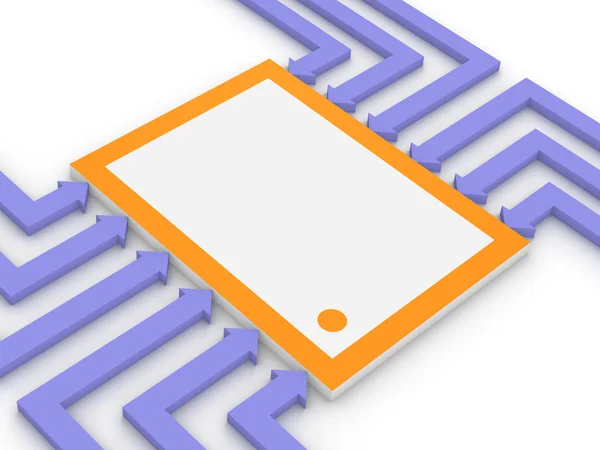 Concepto de microchip electrónico —  Fotos de Stock