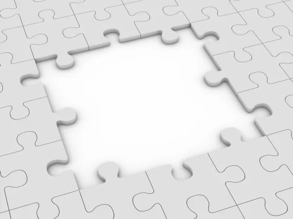 Puzzle mit großer Lücke — Stockfoto