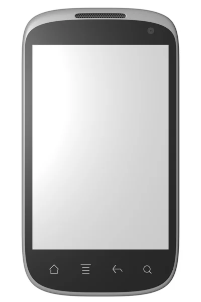akıllı telefon üzerinde beyaz izole 3D modeli