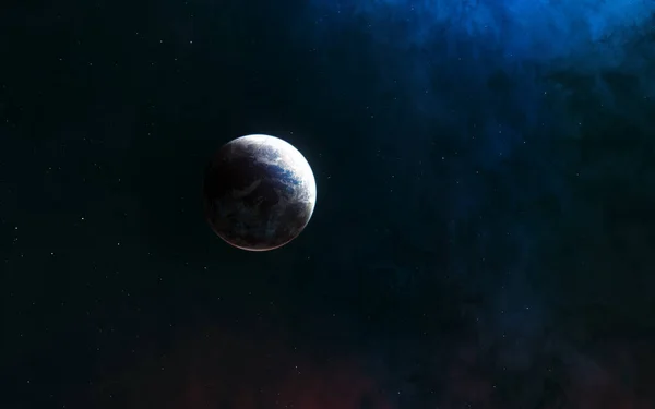 Одинокая планета в открытом космосе — стоковое фото