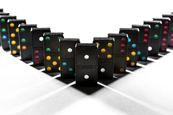 Domino skugga geometri — Stockfoto