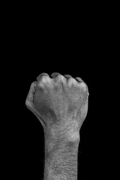 La mano sobre el dorso negro - cero — Foto de Stock